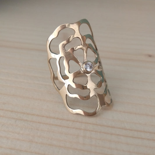 14k Gold Flower Ring