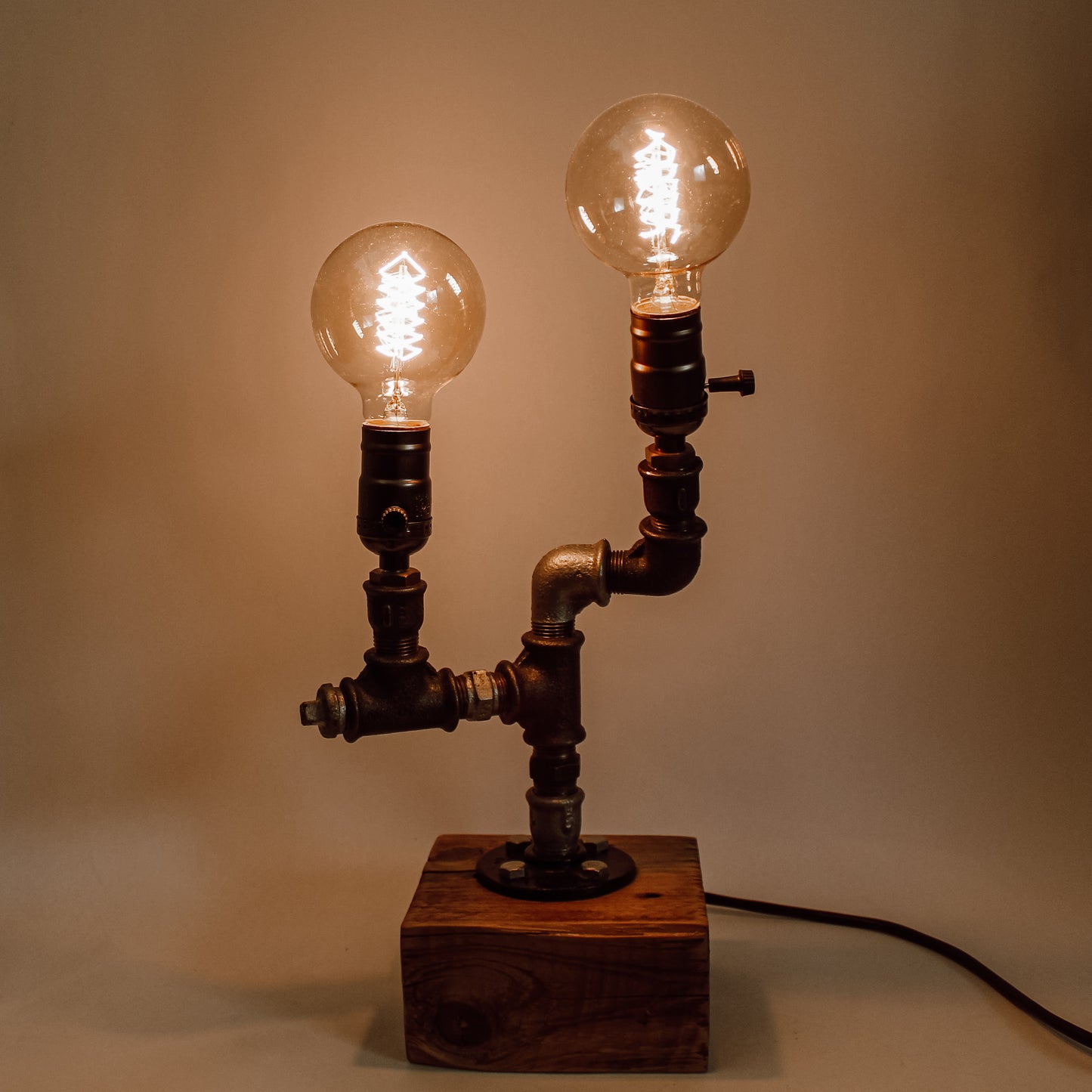 Steampunk Lamp, Edison Table Lamp, Desk Lamp, Pipes Lamp, Industrial Desk Lamp, Table Lamp, Farmhouse Table Lamp, Steampunk Table Decor