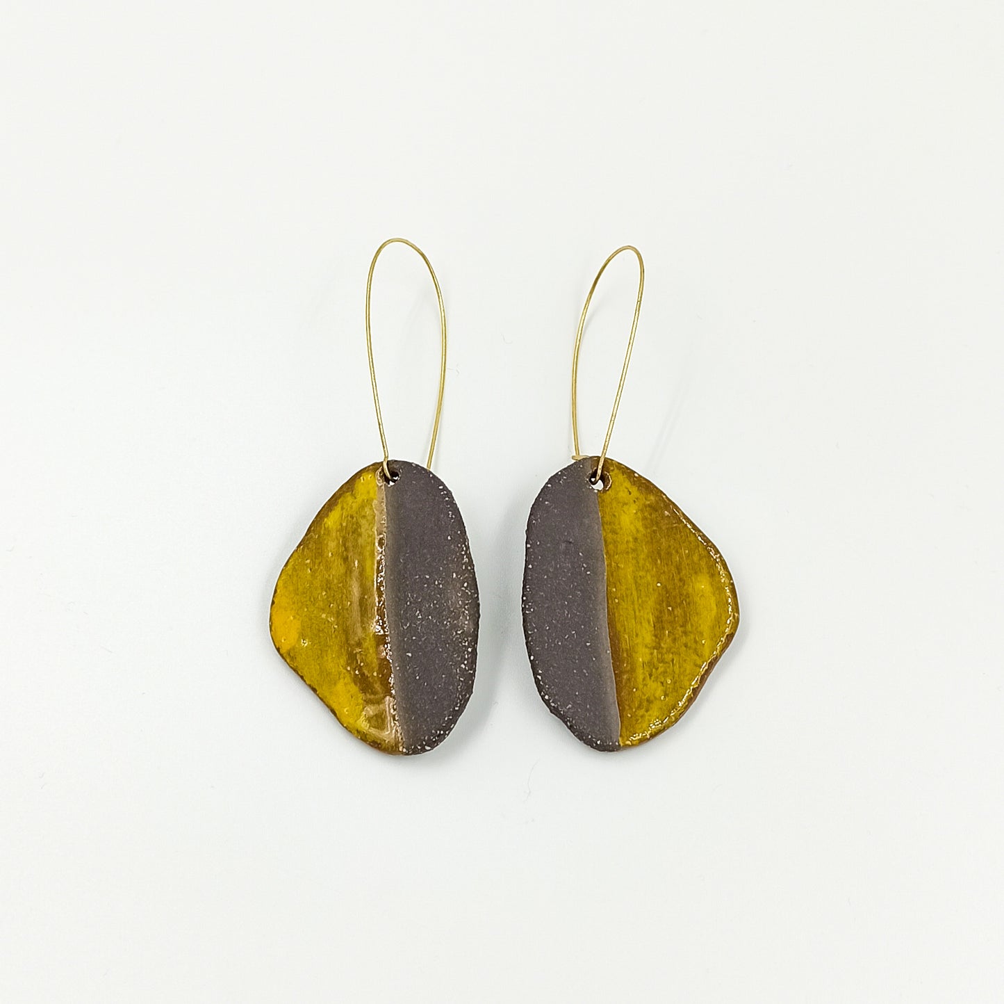 Long Dangle Ceramic Earrings