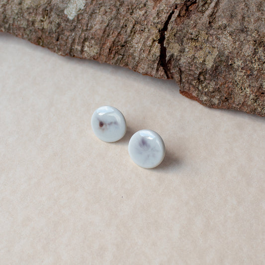 Porcelain stud earrings