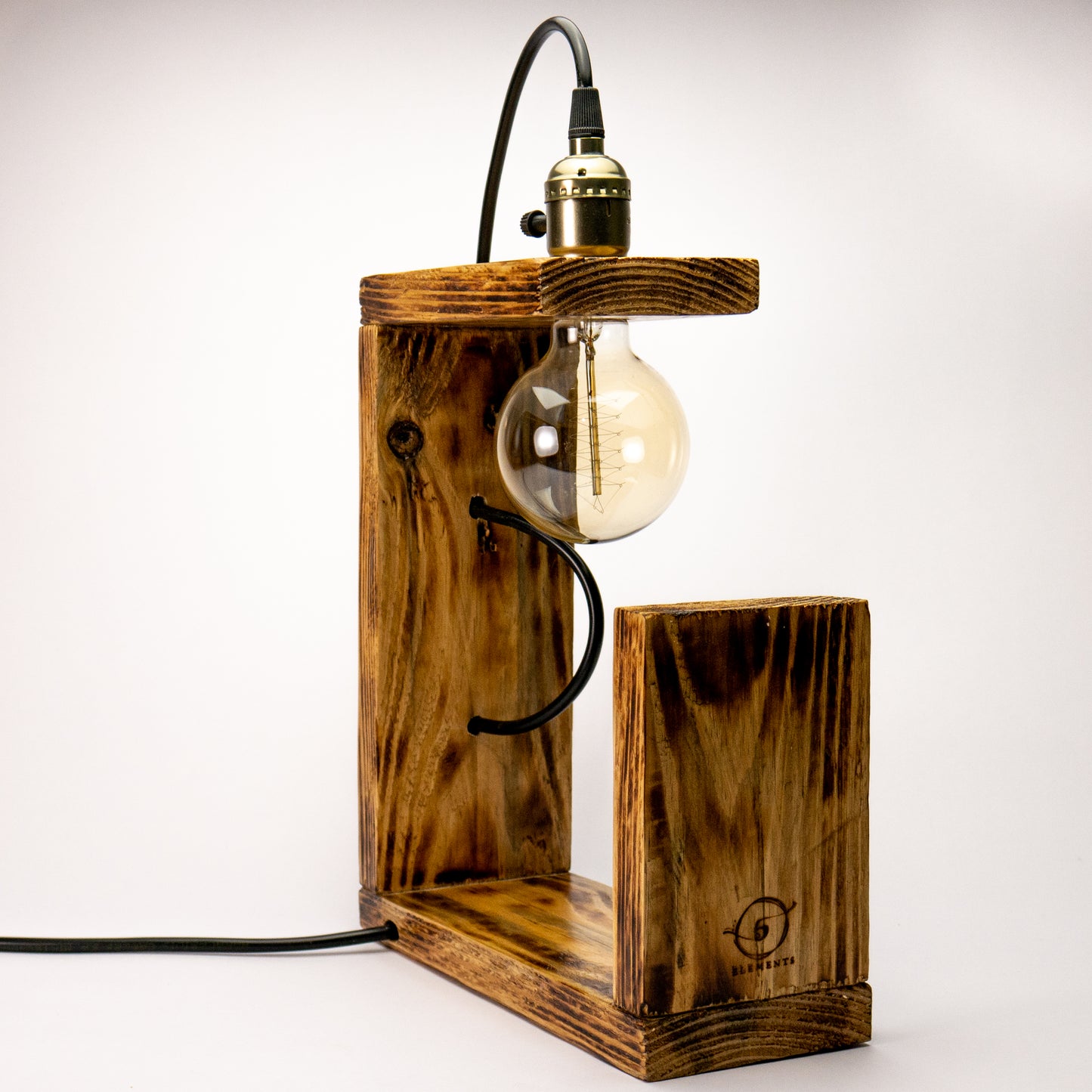 Industrial Desk Lamp, Table Lamp, Farmhouse Table Lamp, Edison Table Lamp, Desk Lamp, Recycled Wood Tabletop Lamp