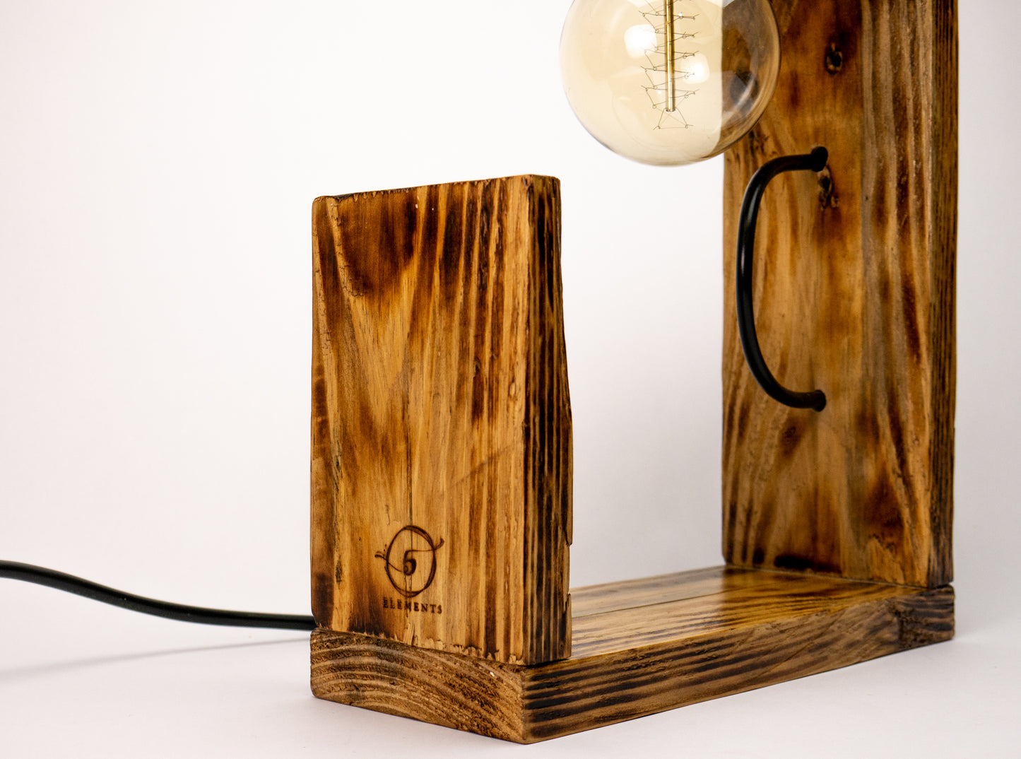 Industrial Desk Lamp, Table Lamp, Farmhouse Table Lamp, Edison Table Lamp, Desk Lamp, Recycled Wood Tabletop Lamp