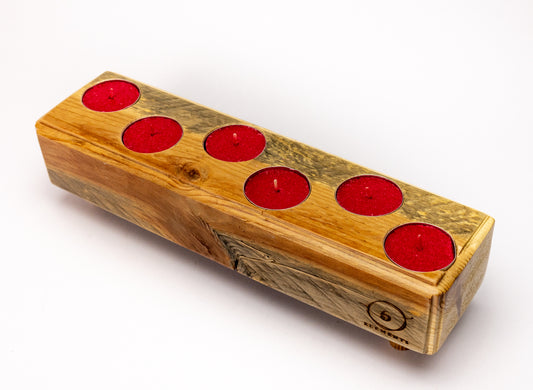 Wooden Candle Holder. Recycled Wood Candle Holder