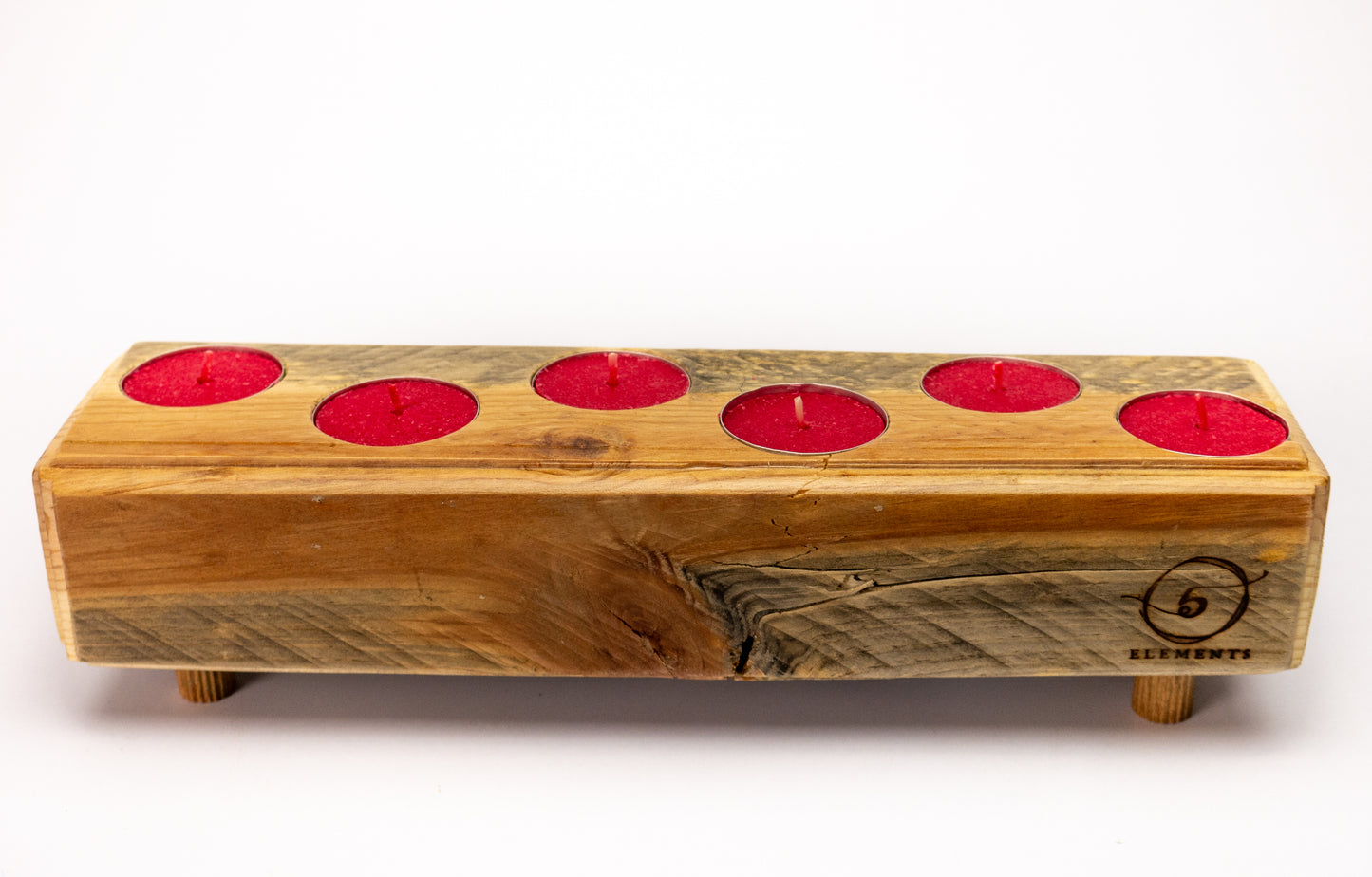 Wooden Candle Holder. Recycled Wood Candle Holder