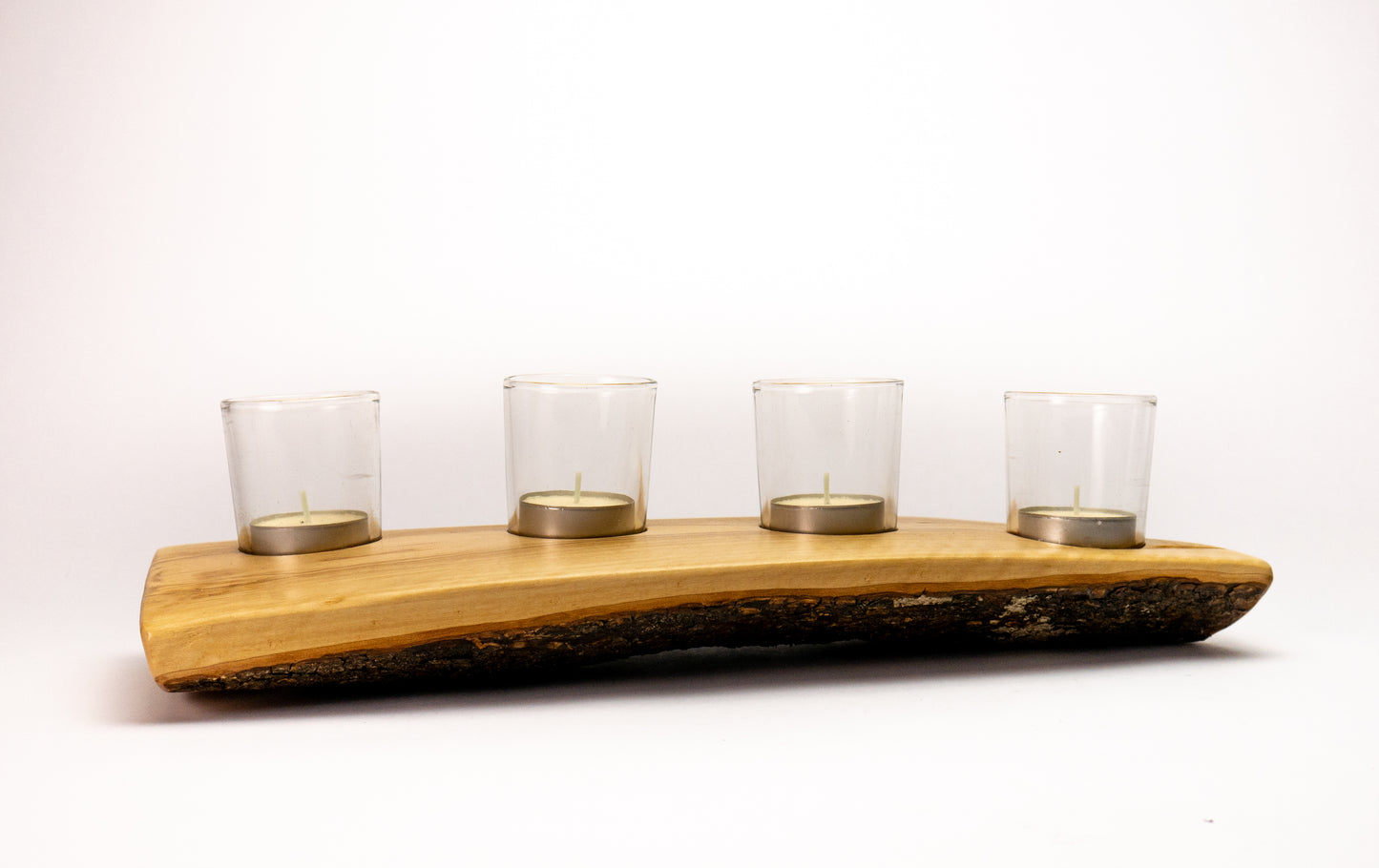 Olive Wood Candle Holder.