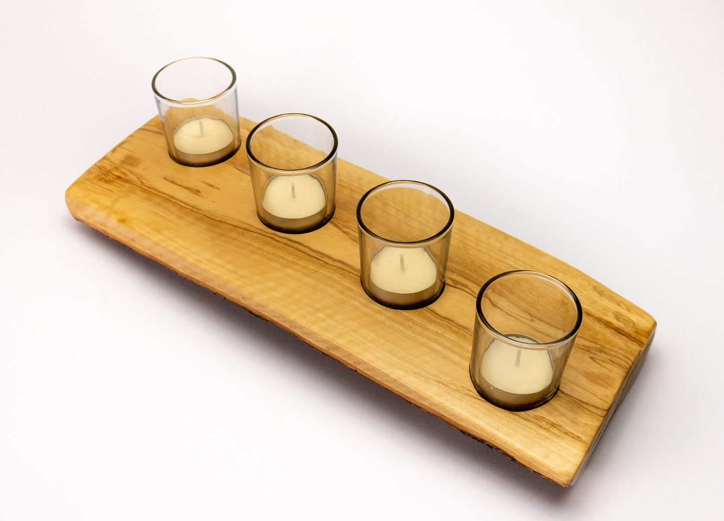 Olive Wood Candle Holder.