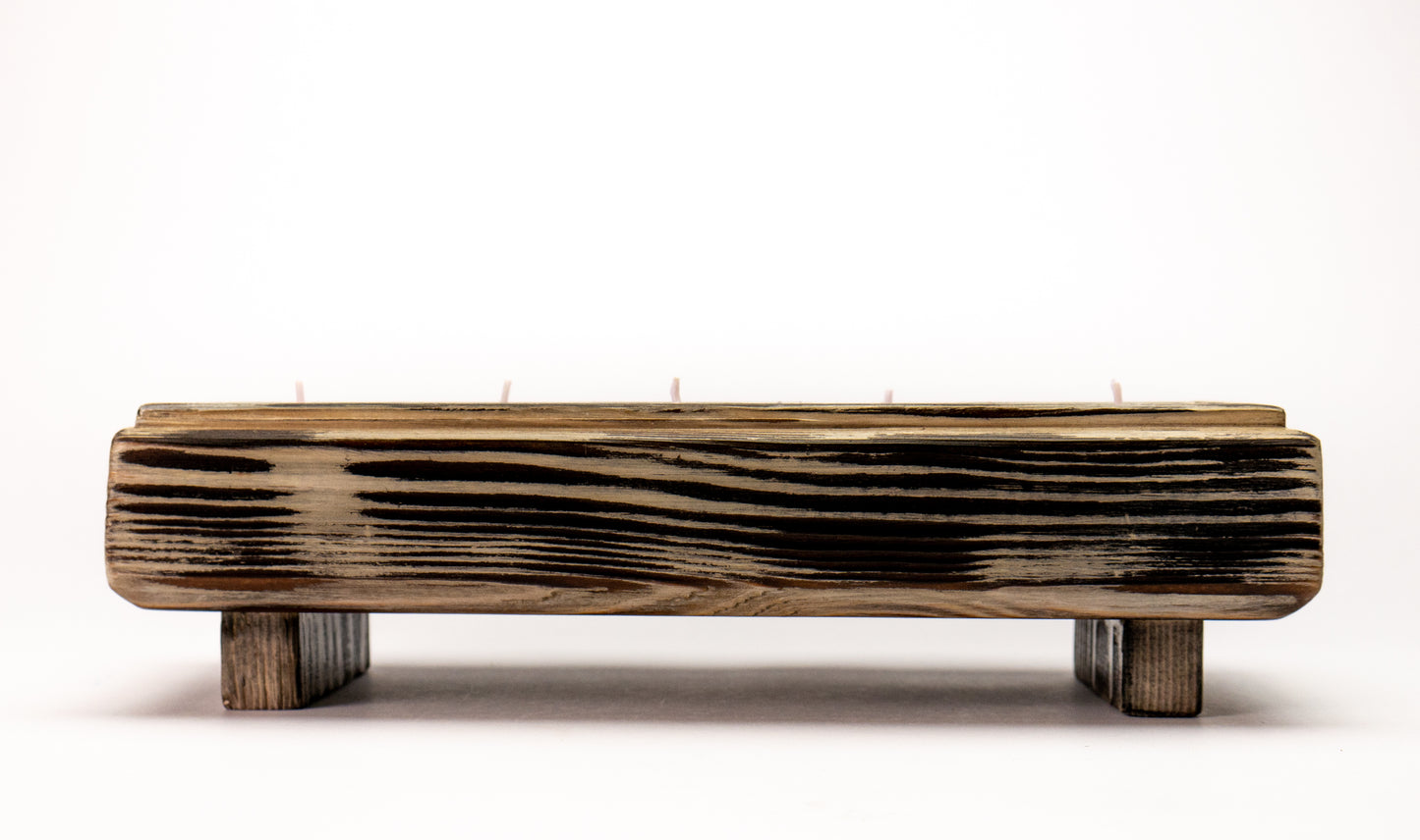 Recycled Wood Candle Holder.