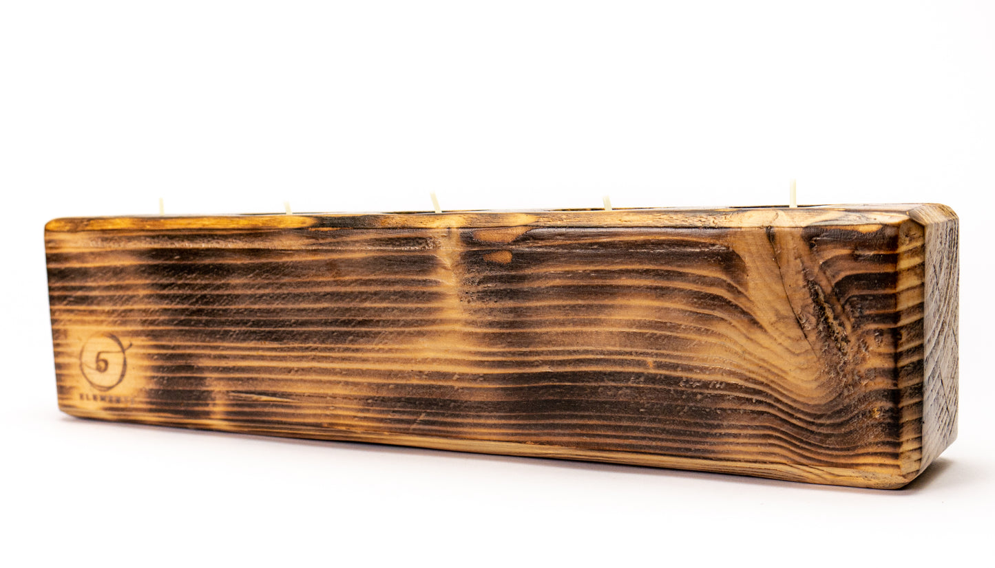 Rustic Reclaimed Wood Candle Holder.