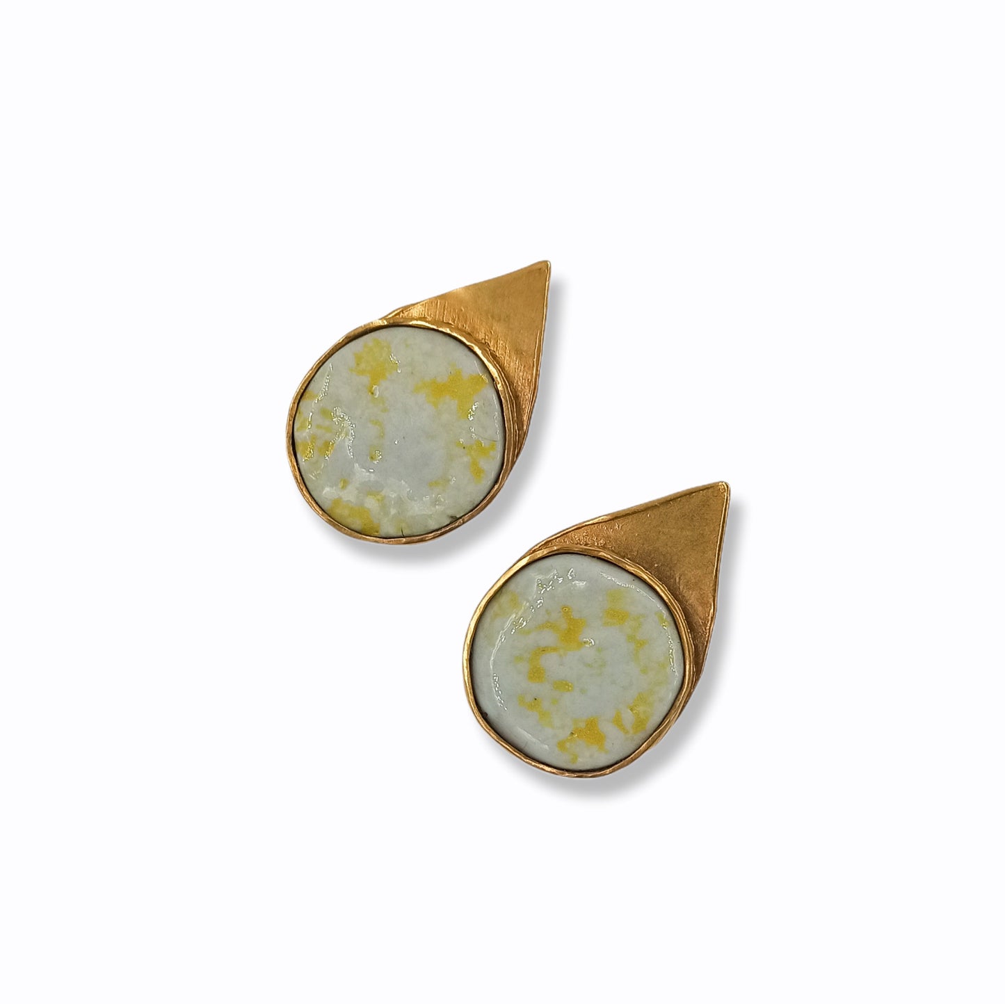 Χειροποίητα σκουλαρίκια πορσελάνης "Pointed edge"