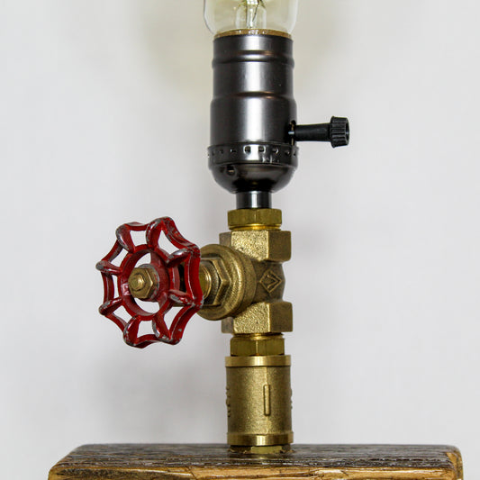 Industrial steampunk desk table lamp