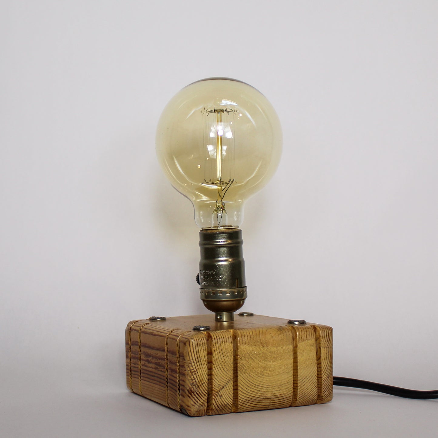 Wooden Square Office Lamp