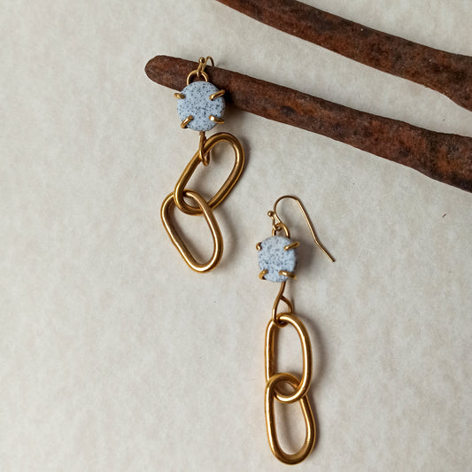Golden chain earrings