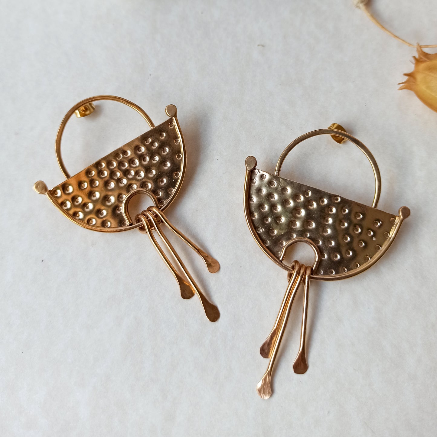 Gold Textured earrings