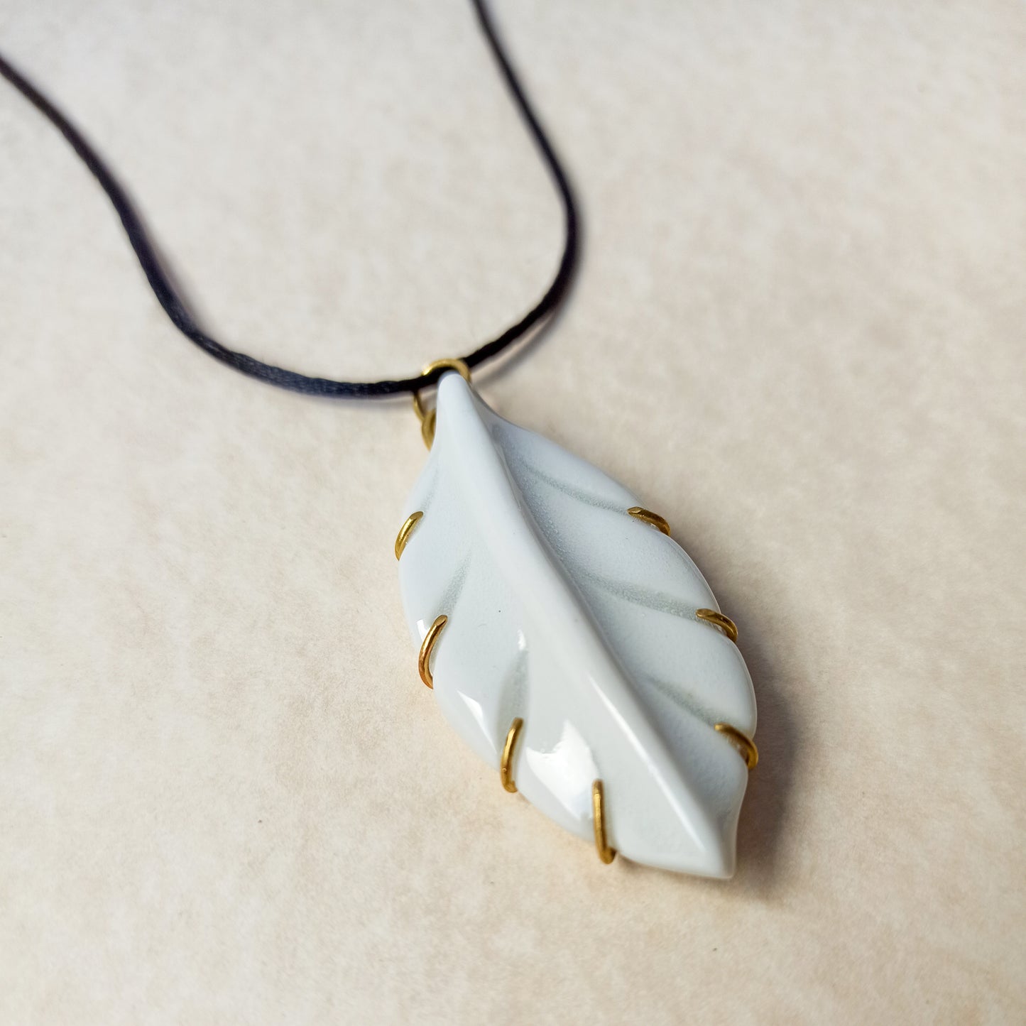 Porcelain Leaf Necklace