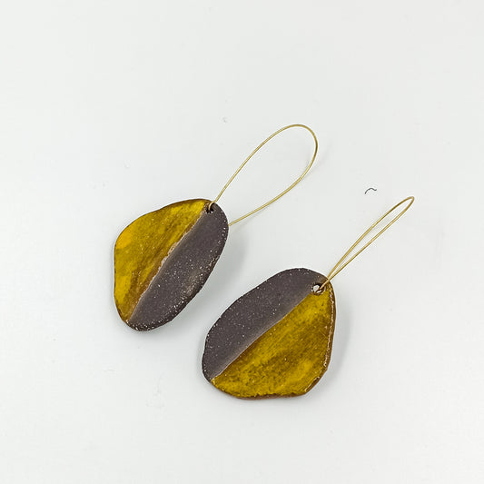 Long Dangle Ceramic Earrings