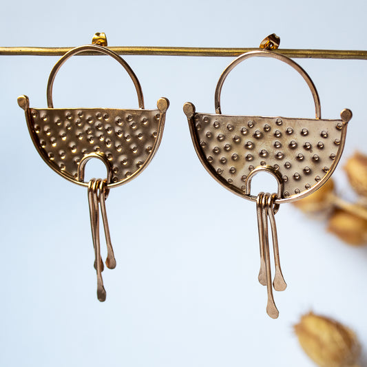 Gold Textured earrings