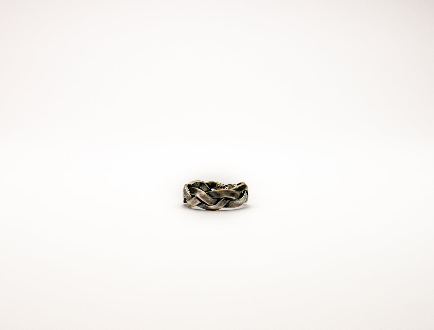 Wide Braid Sterling silver ring.