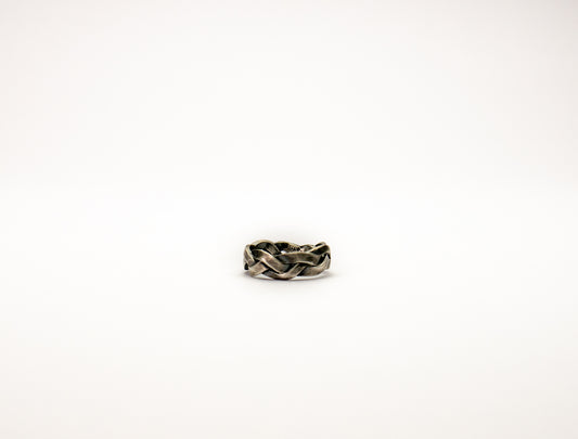 Wide Braid Sterling silver ring.