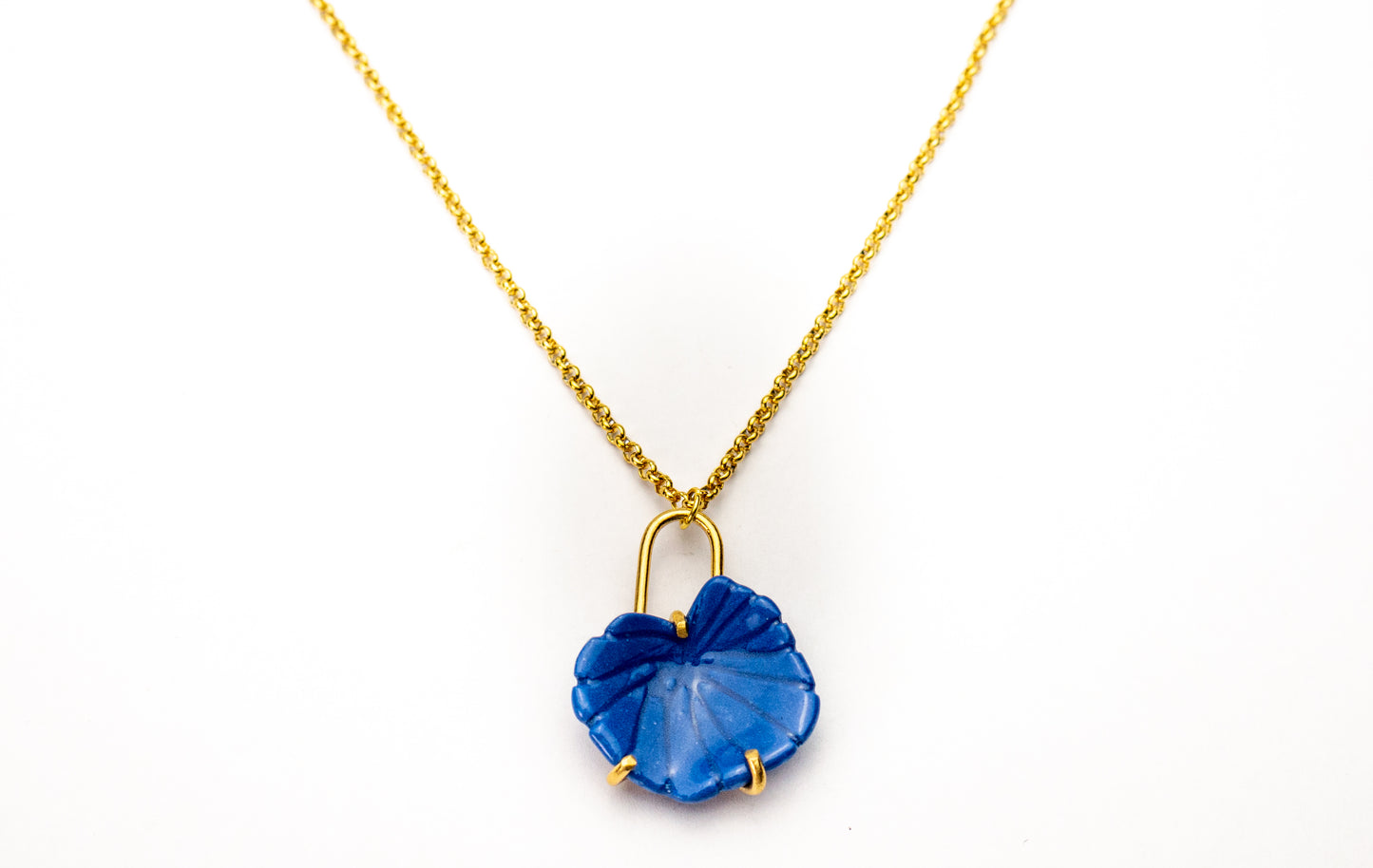 Blue Porcelain Flower Necklace