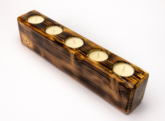 Rustic Reclaimed Wood Candle Holder.